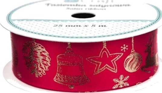 Dp Craft Satengbånd Lovable Christmas 25 Mm X 5 M Rød Dp Craft Satengbånd Lovable Christmas 25 Mm X 5 M Rød
