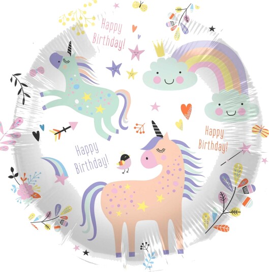 Folat Folieballong Unicorn & Rainbows Happy Birthday 67929 Folat Folieballong Unicorn & Rainbows Happy Birthday 67929