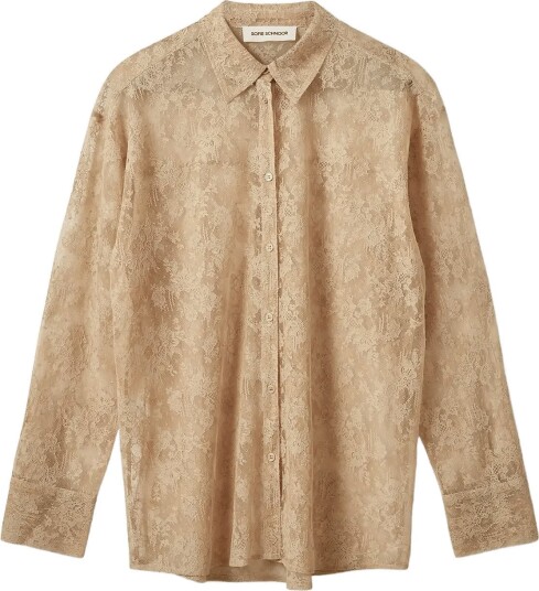 Sofie Schnoor Sylvinesw Distressed Shirt   Beige   34