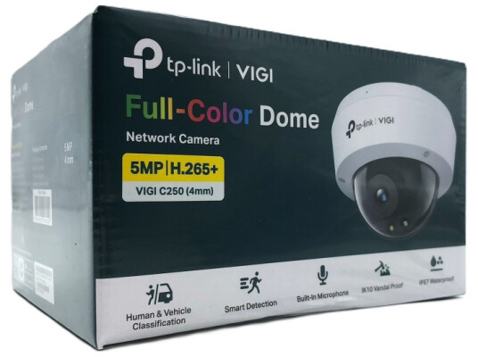 TP-Link VIGI C250 Nettverkskamera 2880x1620 Utendørs Sikkerhetskamera TP-Link VIGI C250 Nettverkskamera 2880x1620 Utendørs Sikkerhetskamera