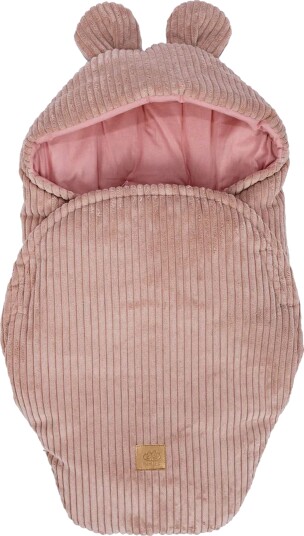 Meowbaby Aesthetic Svøpeteppe med Bjørneører Powder Pink