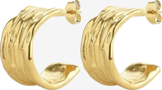 Timi of Sweden Magela Organic Earrings Stainless Steel GOLD One Size