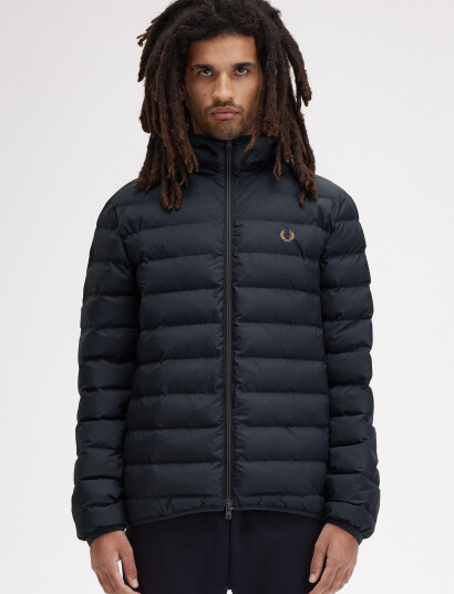 Fred Perry Hooded Insulated Jacket - Navy - XXL