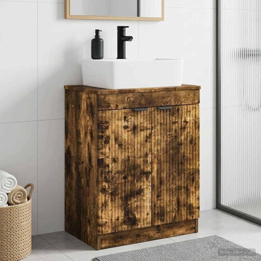  Badmøbel med vask Røkt Eik 54 x 35 x 83 cm Konstruert tre
