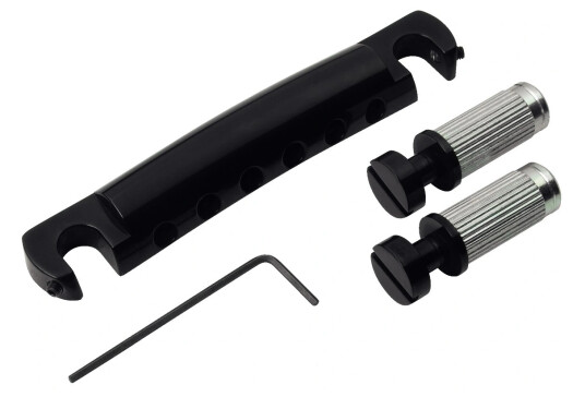 Tonepros T1zsa B - Standard Aluminum Tailpiece Locking Stop Bar - Svart