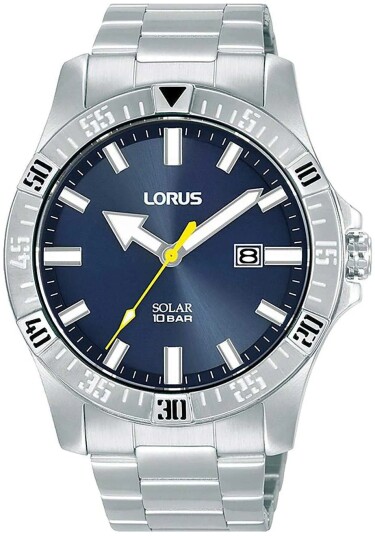 Lorus Herreklokke RX379AX9 Solar Blå/Stål Ø42 mm Lorus Herreklokke RX379AX9 Solar Blå/Stål Ø42 mm