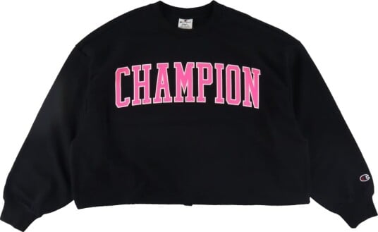Champion Fashion Collegegenser Crop top Svart Champion Large Collegegenser Rosa