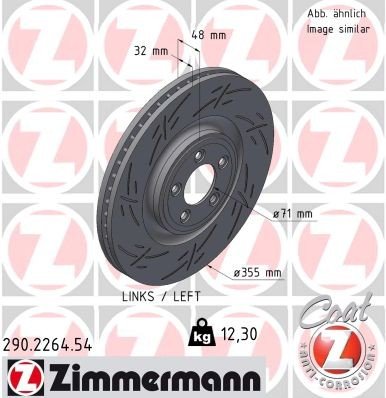 Bremseskive ZIMMERMANN 290.2264.54