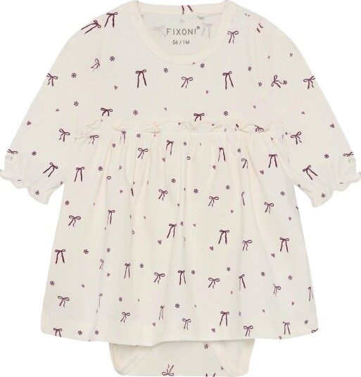 Blå Kjolebody I/e   Nostalgi Rose   Blå   74   Langermet Body Beige Bordeaux Hvit