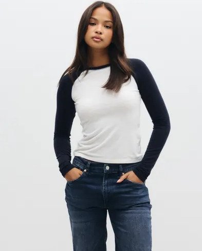Pieces - Hvit - Pcannalina Ls O-Neck Top Jrs D2D