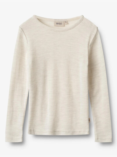 Wheat Wool T-Shirt Long Sleeve Alfie Beige 98 Wheat Wool T-Shirt Long Sleeve Alfie Beige 98