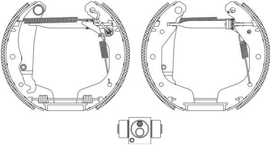 Bremsesett, trommebremse HELLA 8DB 355 005-221