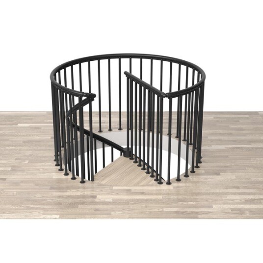 Dolle Classic Spiral rund Gelender Til Repos I Svart