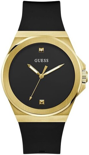 Guess Herreklokke GW0790G1 Vinyl Sort/Gummi Ø44 mm