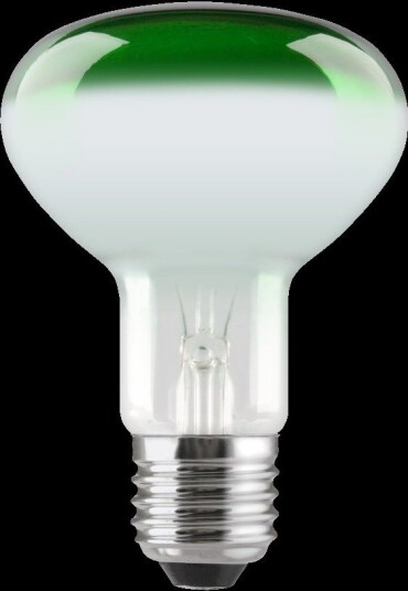 Reflektorpære R63 E27 40W grønn