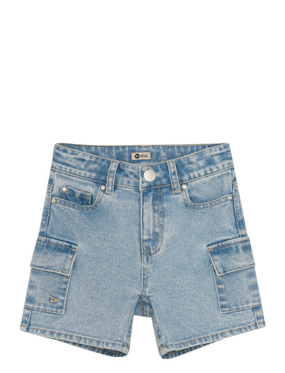 Daily 7 Cargo Denim Shorts Blue 140