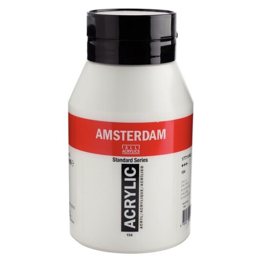 Global Hobby Amsterdam Standard Akrylmaling 1000ml 104 zinc white Global Hobby Amsterdam Standard Akrylmaling 1000ml 104 zinc white