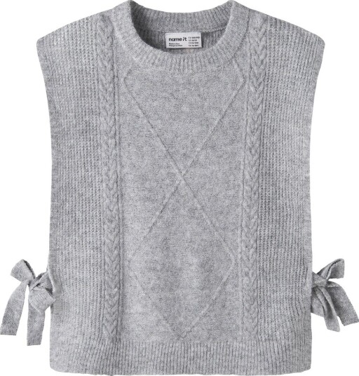 Name It Nkfrianni Knit Vest GREY MELANGE 116 Name It Nkfrianni Knit Vest GREY MELANGE 116