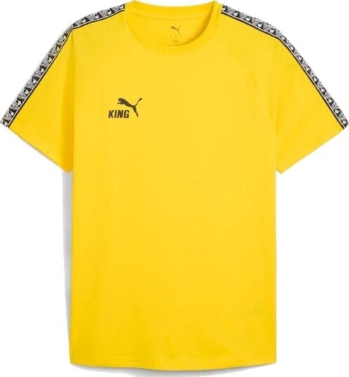 PUMA T skjorte Teamking Raskere Gul/PUMA Svart Barn størrelse 116 cm