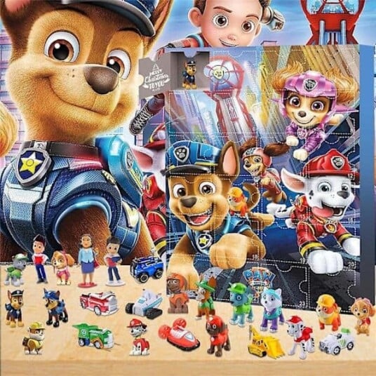 Paw Patrol Adventskalender 2025 24 delers lekesett 24 dagers nedtelling blindboks.SA