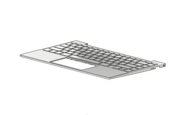 HP TOP COVER PLG W KB BL UR