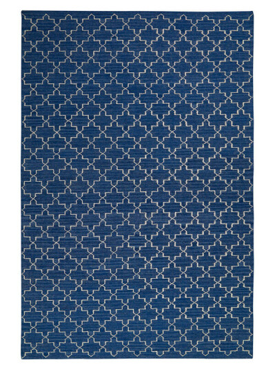 Chhatwal & Jonsson New Geometric teppe Indigo melange/off-white, 234 x 323 cm