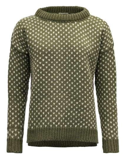 Devold Nordsjø Split Seam Sweater Olive S Devold Nordsjø Split Seam Sweater Olive S