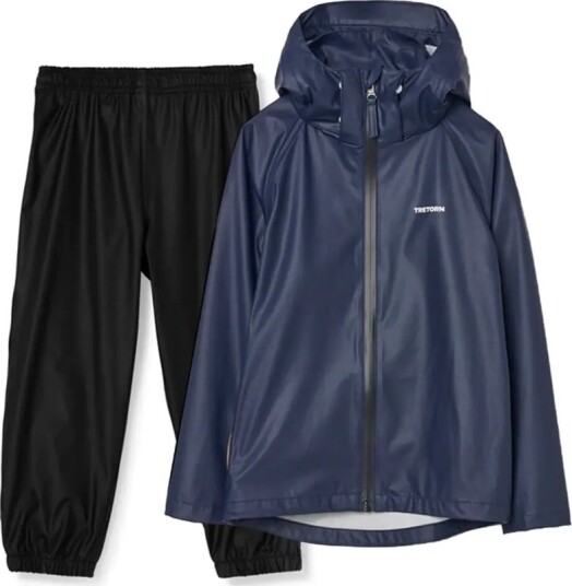 Tretorn Kids' Packable Rainset 110/116, Navy