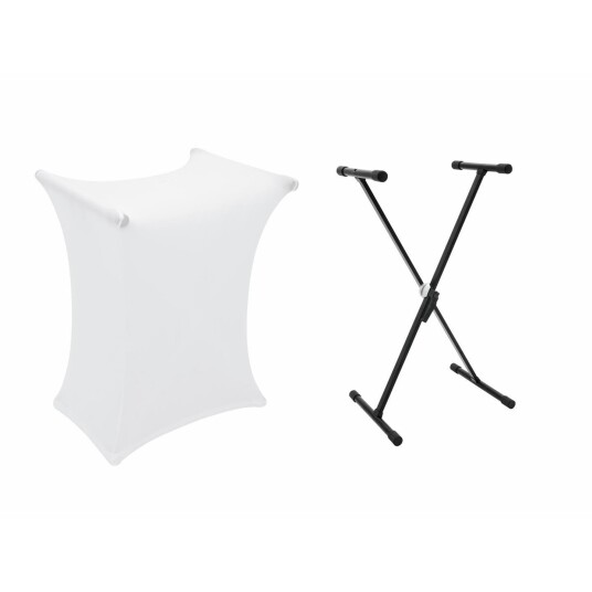 Dimavery Set Svt-1 Keyboard Stand+cover Cover Hvit Dimavery Set Svt-1 Keyboard Stand+cover Cover Hvit