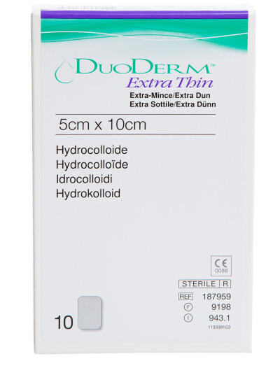 Duoderm Ekstra tynn bandasje 5x10 cm 10 stk.
