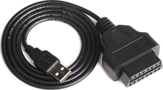 OBD2 hunn til USB-kabel - 1 meter diagnostisk adapterkabel