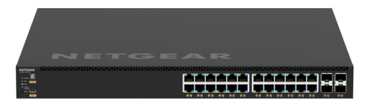 Netgear M4350 Series M4350-24G4xf - Switch - L3 - Styrt - 24 X 10/100/1000 (Poe+) + 4 X Sfp+ - Front Til Bakside-Luftflyt - Rackmonterbar - Poe+ (720 W)