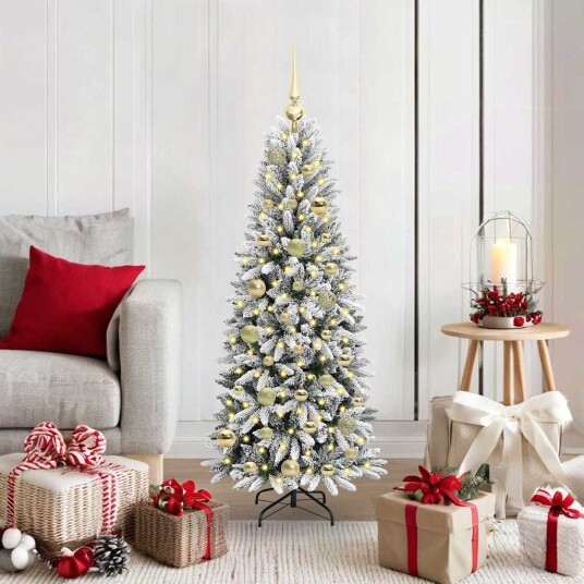  Kunstig juletre Hvit 53 x 53 x 120 cm PVC plast stål og PE
