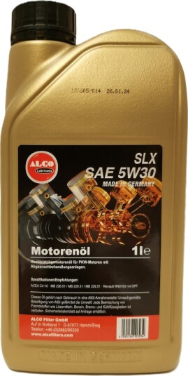 Motorolje ALCO FILTER SLX 5W30 1L