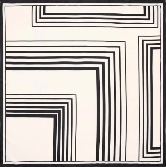 Mango Geometric Printed Foulard Beige ONE SIZE