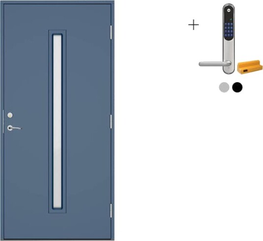 Ytterdør Swedoor Clever-Line+ Hamra med Yale Doorman Classic Home