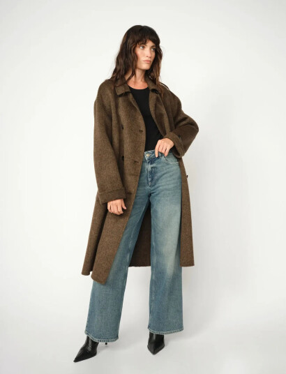 MOS MOSH Mmlucca Barkley Wool Coat Khaki green XL MOS MOSH Mmlucca Barkley Wool Coat Khaki green XL