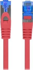 Lanberg Koblingskabel Rj 45 Hann Til Rj 45 Hann 6 Mm S/Ftp Cat 6A Halogenfri Rund Uten Hindringer Flertrådet Rød Ral 3017