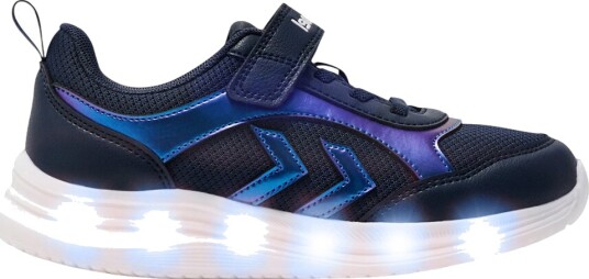 Hummel Blinkende sko Glow Black Iris Hummel 25 Blinkende sko Hvit Lilla Marineblå
