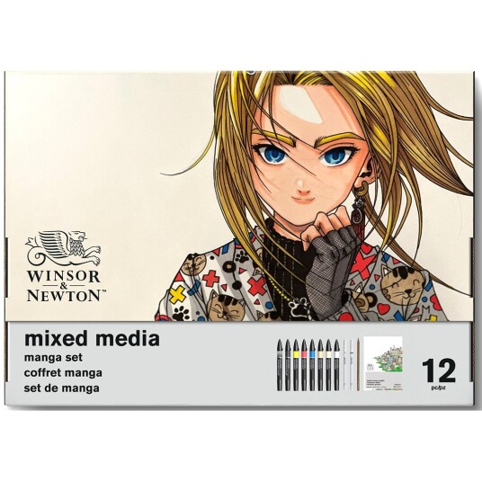 Winsor & Newton Mixed Media Graphic Art Manga 12-sett Winsor & Newton Mixed Media Graphic Art Manga 12-sett