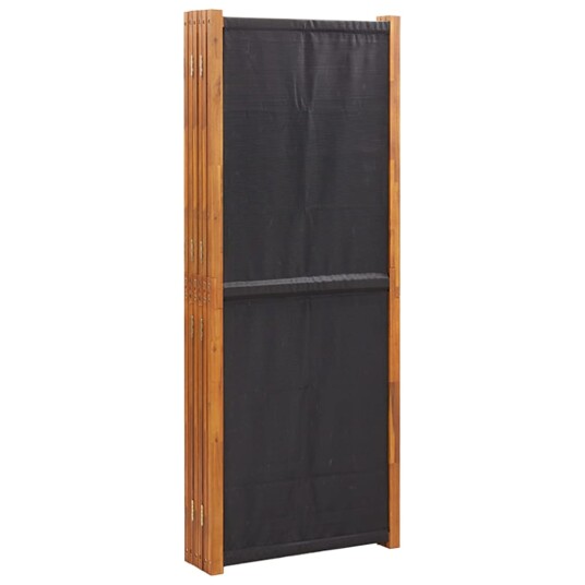 vidaXL Romdeler med 6 paneler svart 420x180 cm