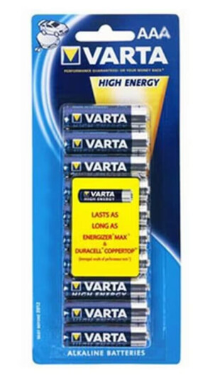Varta Long Life Power AAA Alkalisk Batteri 10 stk Varta Long Life Power AAA Alkalisk Batteri 10 stk