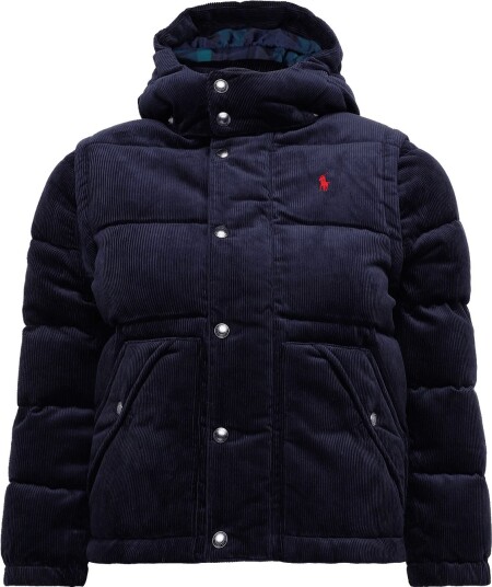 Ralph Lauren Kids Convertible Corduroy Down Jacket AVIATOR NAVY XL