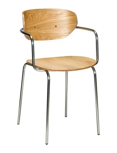 Hübsch Arch Dining Chair Natural Silver 48X50XH81CM