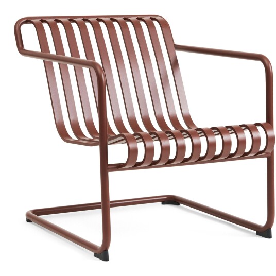 Palissade Cantilever Lounge Chair Low Iron red powder coated steel Palissade Cantilever Lounge Chair Low Iron red powder coated steel