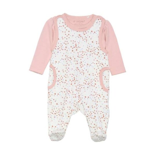 Fixoni Body Ls W.velour Romper Pink 68 Fixoni Body Ls W.velour Romper Pink 68