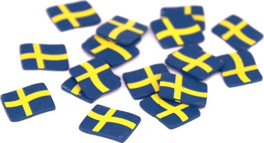 Dynäs Import Konfetti Svenske Flagg av Tre 66414
