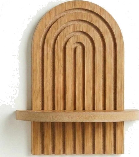Baynor vegghylle 20x35 cm - Eik Brun