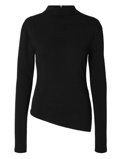 Selected Slfganna Ls T-Neck Top - Black - XS