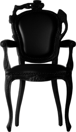 Moooi Smoke Spisestol med Armlener Sort